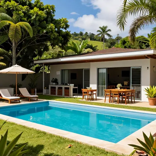 Casa no Guarujá com piscina e churrasqueira Casa no Guarujá com piscina e churrasqueira